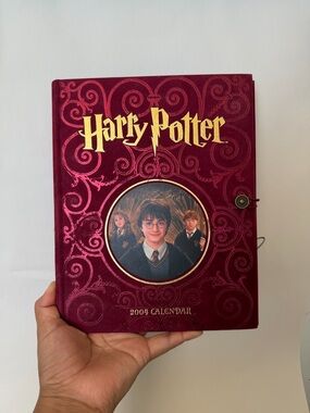 Harry Potter Burgundy Velvet Hardcover Calendar 2004